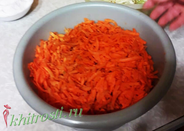 морковь трем на терке